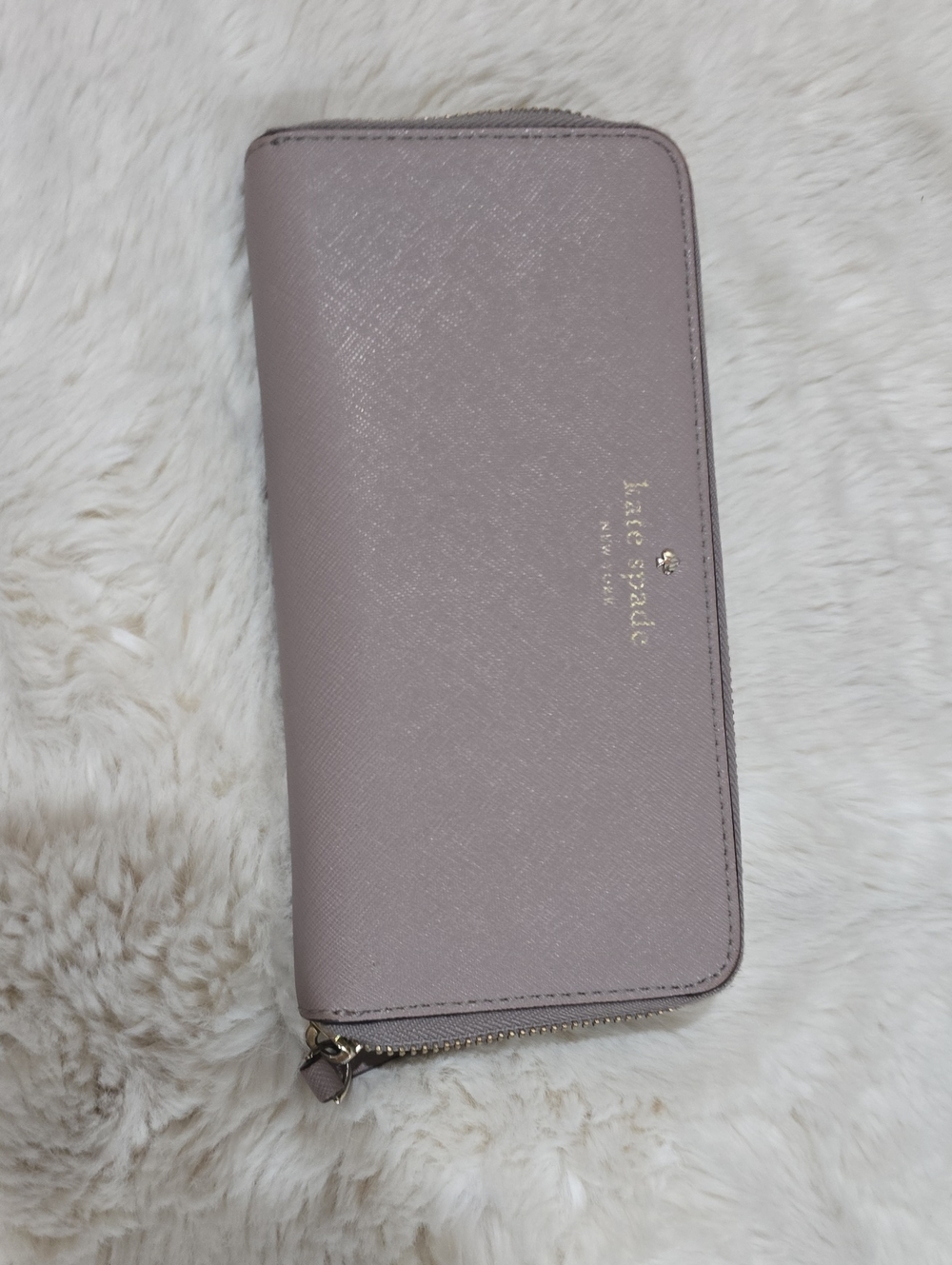 kate spade Saffiano Zip-Around CONTINENTAL Wallet in Mauve